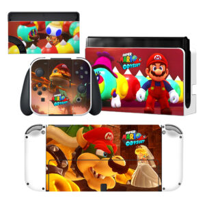 Super Mario Odyssey Skin Sticker For Nintendo Switch OLED Design 4