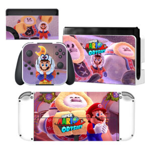 Super Mario Odyssey Nintendo Switch OLED Skin Sticker Decal Design 4