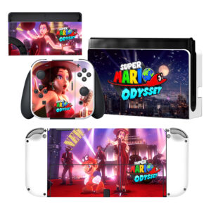 Super Mario Odyssey Skin Sticker For Nintendo Switch OLED Design 5