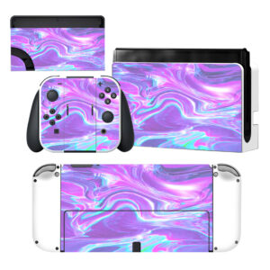 Marble Texture Paint Nintendo Switch OLED Skin Sticker Decal