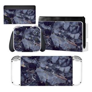 Texture Black Marble Nintendo Switch OLED Skin Sticker Decal