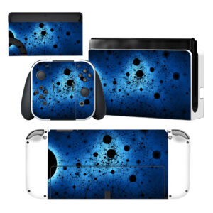 Black And Blue Space Nintendo Switch OLED Skin Sticker Decal
