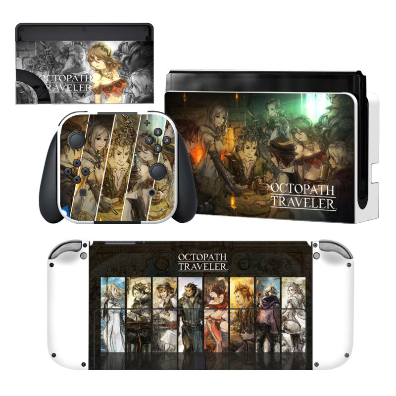 Octopath Traveler Skin Sticker For Nintendo Switch OLED