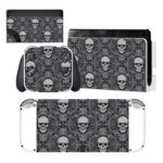 Gray Skulls Nintendo Switch OLED Skin Sticker Decal