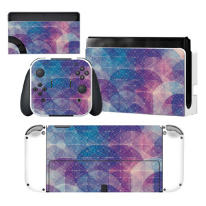 Colorful Geometric Circle Nintendo Switch OLED Skin Sticker Decal