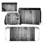 Grey Wood Texture Nintendo Switch OLED Skin Sticker Decal