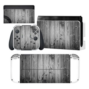 Grey Wood Texture Nintendo Switch OLED Skin Sticker Decal