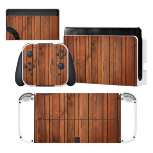 Wood Nintendo Switch OLED Skin Sticker Decal