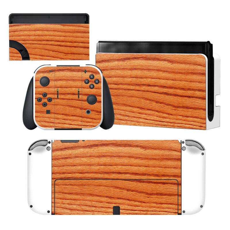 Brown Wood Skin Sticker For Nintendo Switch OLED