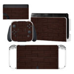 Dark Brown Horizontal Pattern Nintendo Switch OLED Skin Sticker Decal