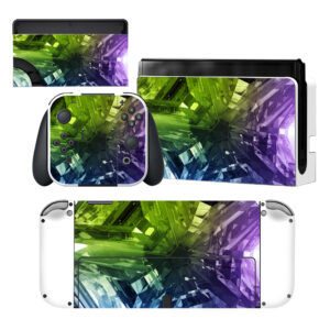 Colored Crystal Nintendo Switch OLED Skin Sticker Decal