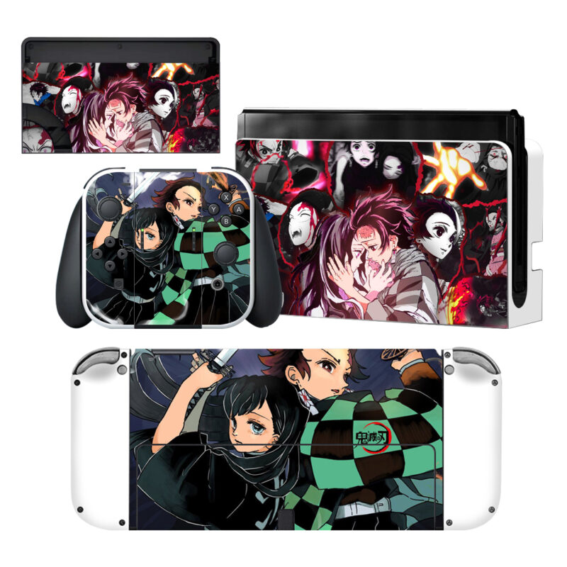 Demon Slayer Kimetsu No Yaiba Skin Sticker For Nintendo Switch OLED Design 1