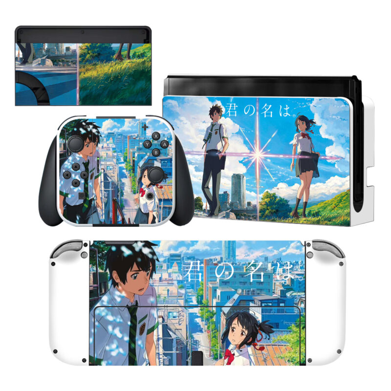 Kimi No Na Wa Skin Sticker For Nintendo Switch OLED Design 1