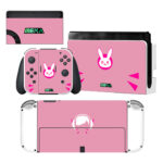 Cute Pink Rabbit Skin Sticker For Nintendo Switch OLED