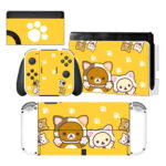 Rilakkuma Skin Sticker For Nintendo Switch OLED Design 1