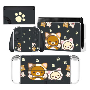 Rilakkuma Skin Sticker For Nintendo Switch OLED Design 2