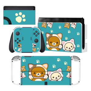 Rilakkuma Nintendo Switch OLED Skin Sticker Decal Design 1