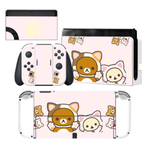 Rilakkuma Nintendo Switch OLED Skin Sticker Decal Design 2