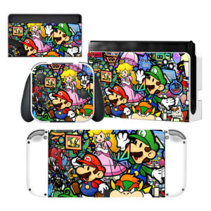 Super Mario Bros Nintendo Switch OLED Skin Sticker Decal Design 1