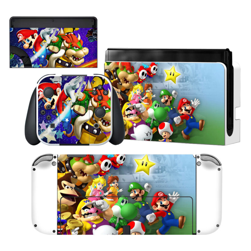 Super Mario Nintendo Switch OLED Skin Sticker Decal Design 1