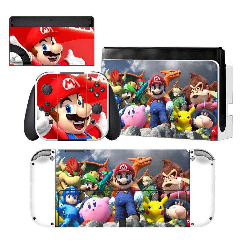 Super Mario Skin Sticker For Nintendo Switch OLED Design 2