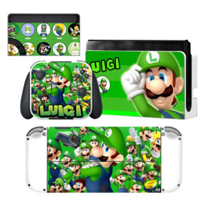 Luigi Skin Sticker For Nintendo Switch OLED