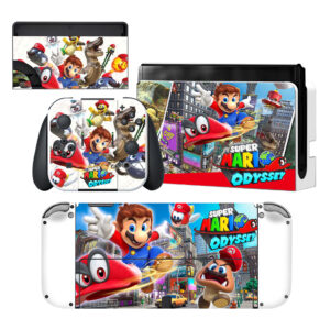 Super Mario Odyssey Skin Sticker For Nintendo Switch OLED Design 6