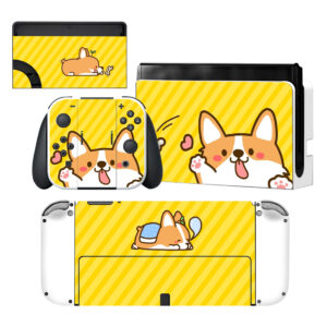 Cute Puppy Skin Sticker For Nintendo Switch OLED