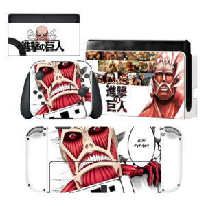 Attack On Titan Nintendo Switch OLED Skin Sticker Decal Design 2