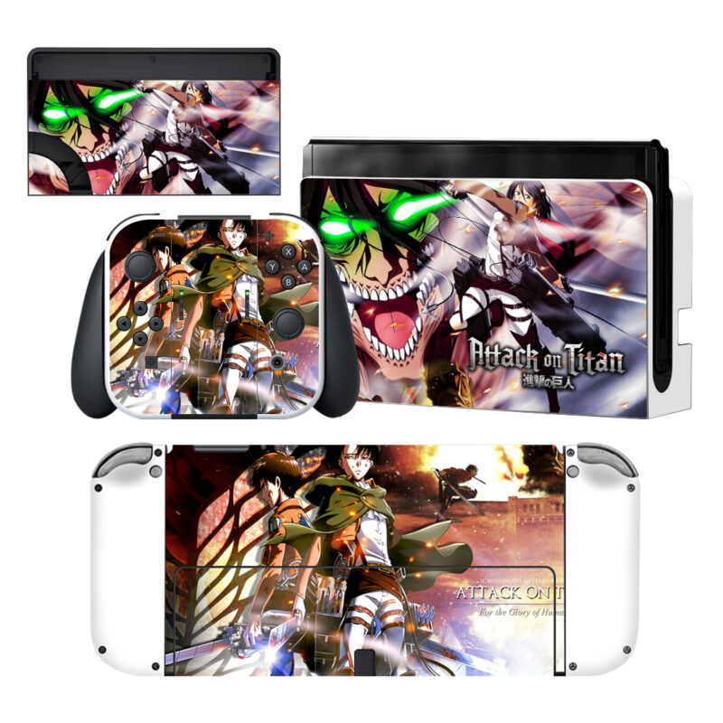 Attack On Titan Skin Sticker For Nintendo Switch OLED Design 4