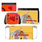 One Punch Man Skin Sticker For Nintendo Switch OLED Design 1