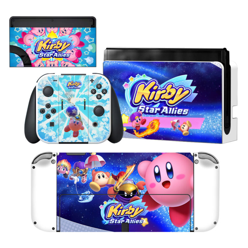 Kirby Star Allies Nintendo Switch OLED Skin Sticker Decal Design 1