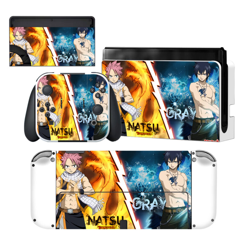 Natsu Dragneel Skin Sticker For Nintendo Switch OLED