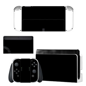 Black Color Nintendo Switch OLED Skin Sticker Decal