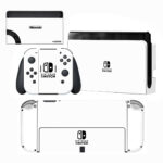 White Color Nintendo Switch OLED Skin Sticker Decal