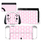Marshmallow Cute Face Nintendo Switch OLED Skin Sticker Decal