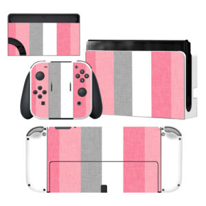 Colorful Vertical Pattern Nintendo Switch OLED Skin Sticker Decal