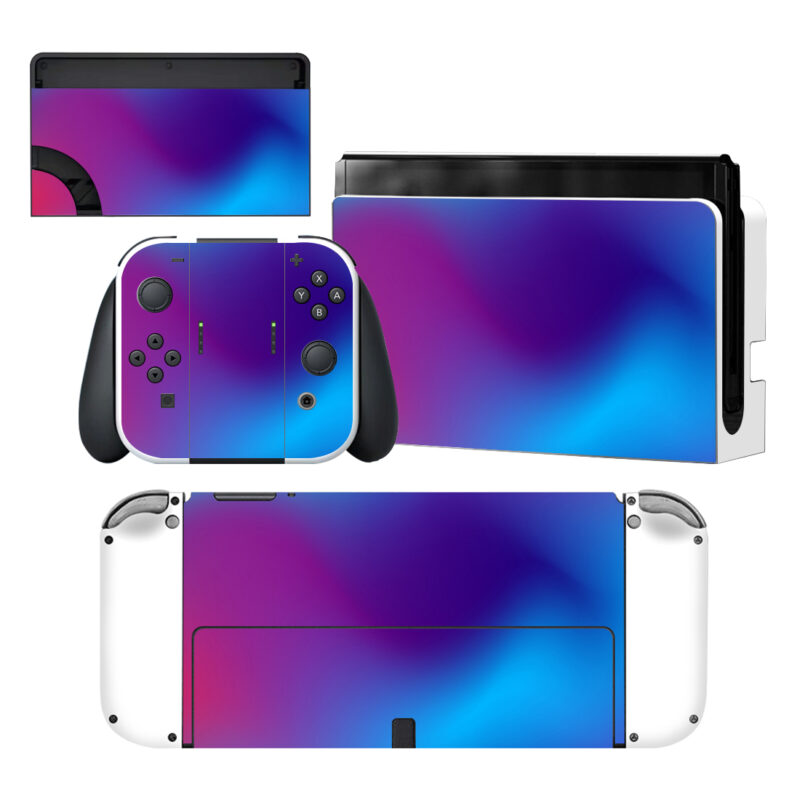 Blue Magenta Gradient Nintendo Switch OLED Skin Sticker Decal