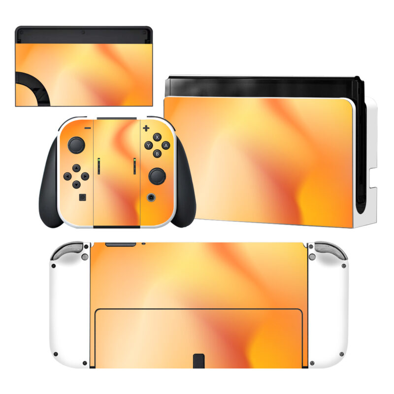 Orange Color Nintendo Switch OLED Skin Sticker Decal