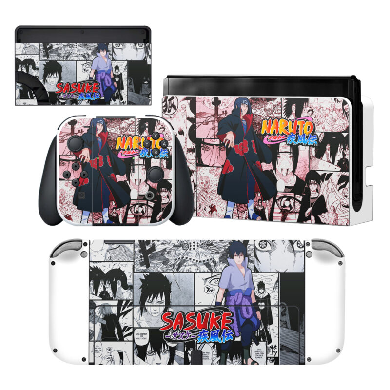 Naruto And Sasuke Skin Sticker For Nintendo Switch OLED