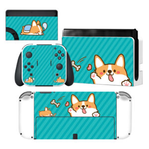 Cute Puppy Skin Sticker For Nintendo Switch OLED Design 1