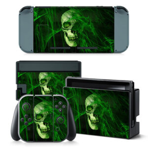 Green Skull Skin Sticker For Nintendo Switch & Nintendo Switch OLED