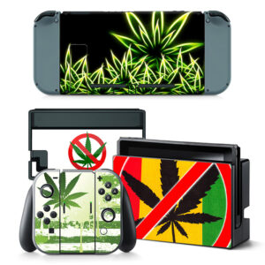 Cannabis Leaf Flag Skin Sticker For Nintendo Switch & Nintendo Switch OLED