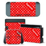 Orange Louis Vuitton Aesthetic Decal Cover For Nintendo Switch & Nintendo Switch OLED
