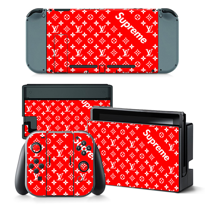 Orange Louis Vuitton Aesthetic Decal Cover For Nintendo Switch & Nintendo Switch OLED