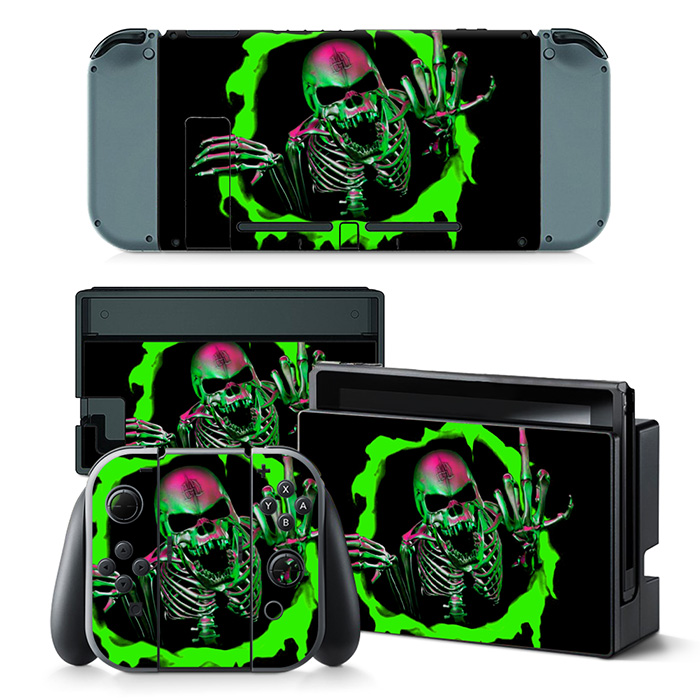 Neon Skull Decal Cover For Nintendo Switch & Nintendo Switch OLED