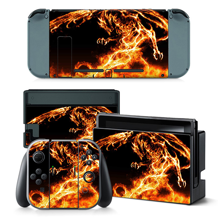 Fire Flame Style Skin Sticker For Nintendo Switch & Nintendo Switch OLED