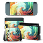 Colorful Cyclone Painting Decal Cover For Nintendo Switch & Nintendo Switch OLED