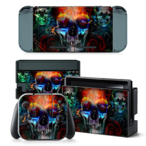 Colorful Skull Skin Sticker For Nintendo Switch & Nintendo Switch OLED