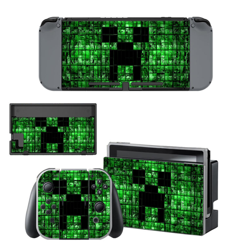 Minecraft Creeper Decal Cover For Nintendo Switch & Nintendo Switch OLED